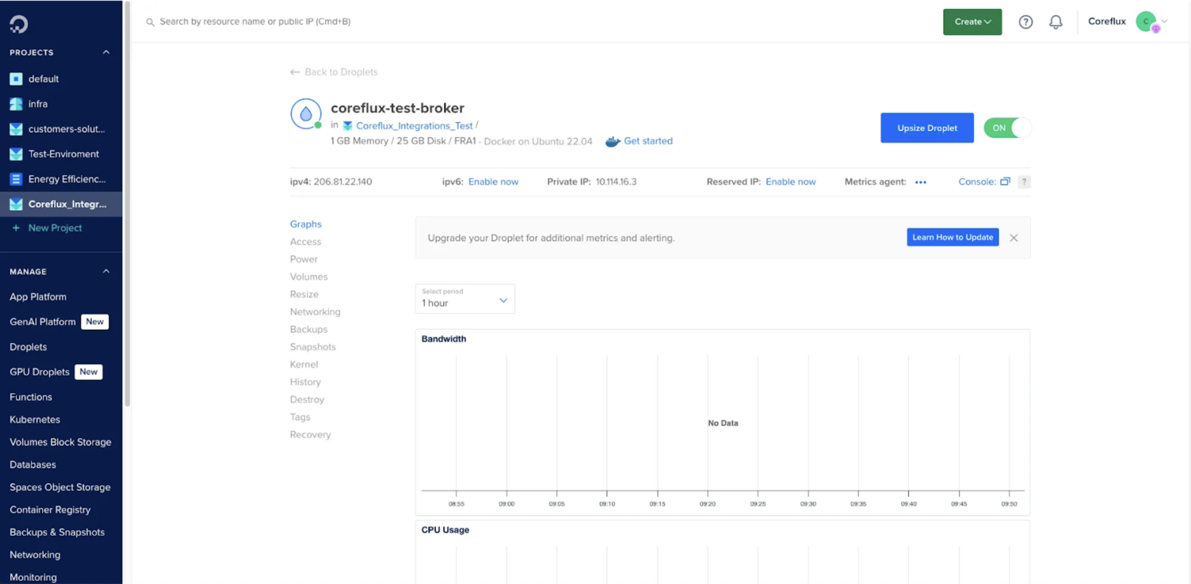 Creating the DigitalOcean Droplet